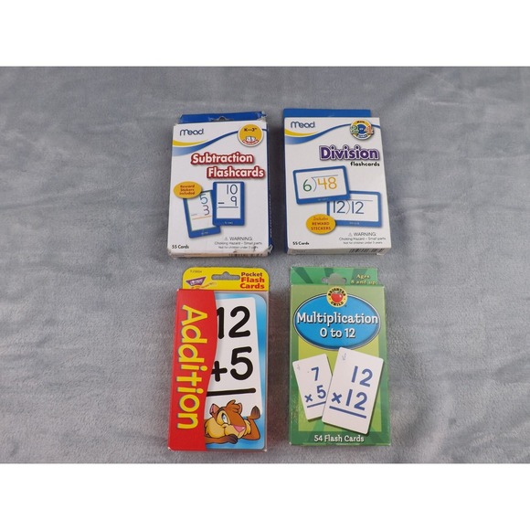 Other - Math Flash Cards Grades Kindergarten - 4th  Set of‎ Four